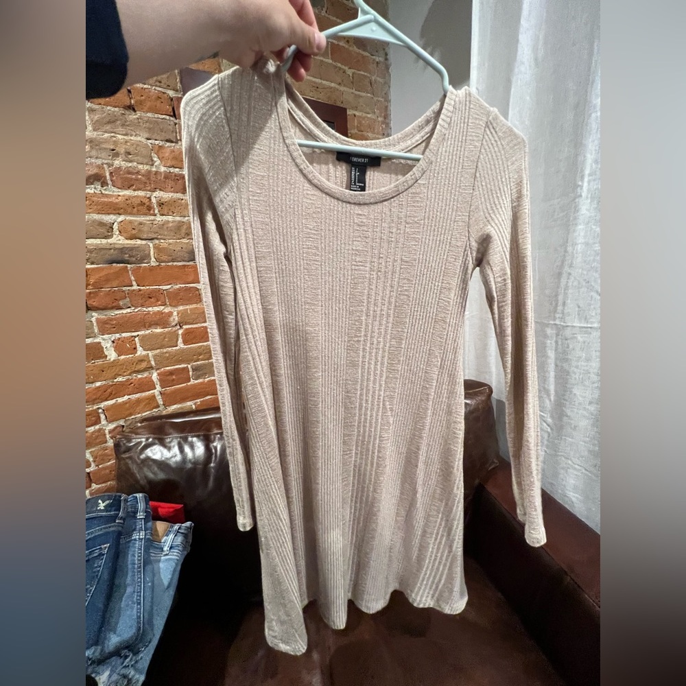 Like new. Tan Small dress from Forever 21